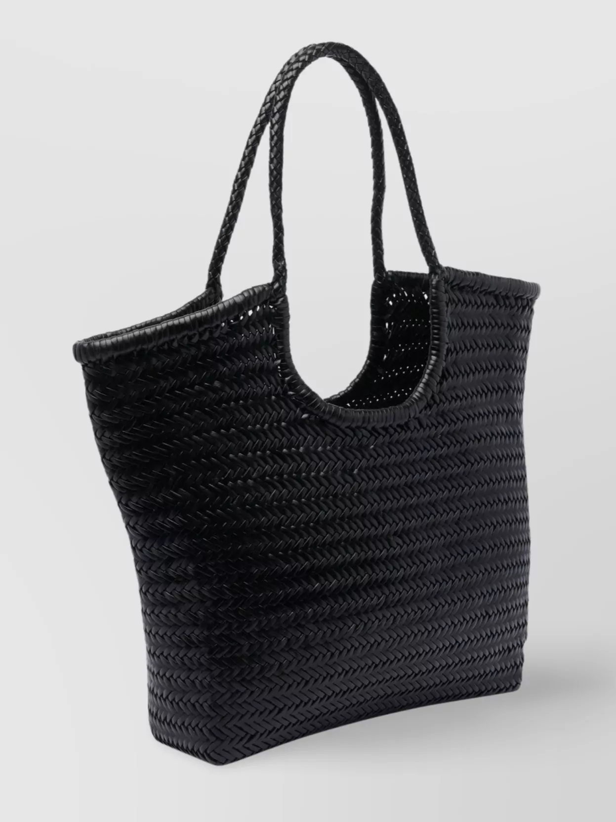 Dragon Diffusion Leather Woven Texture Shoulder Bag Top Handles
