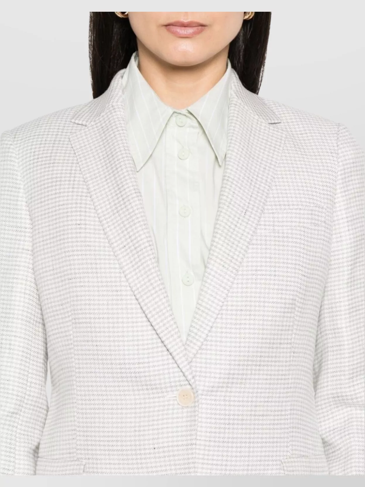 Theory Houndstooth Linen Blend Blazer
