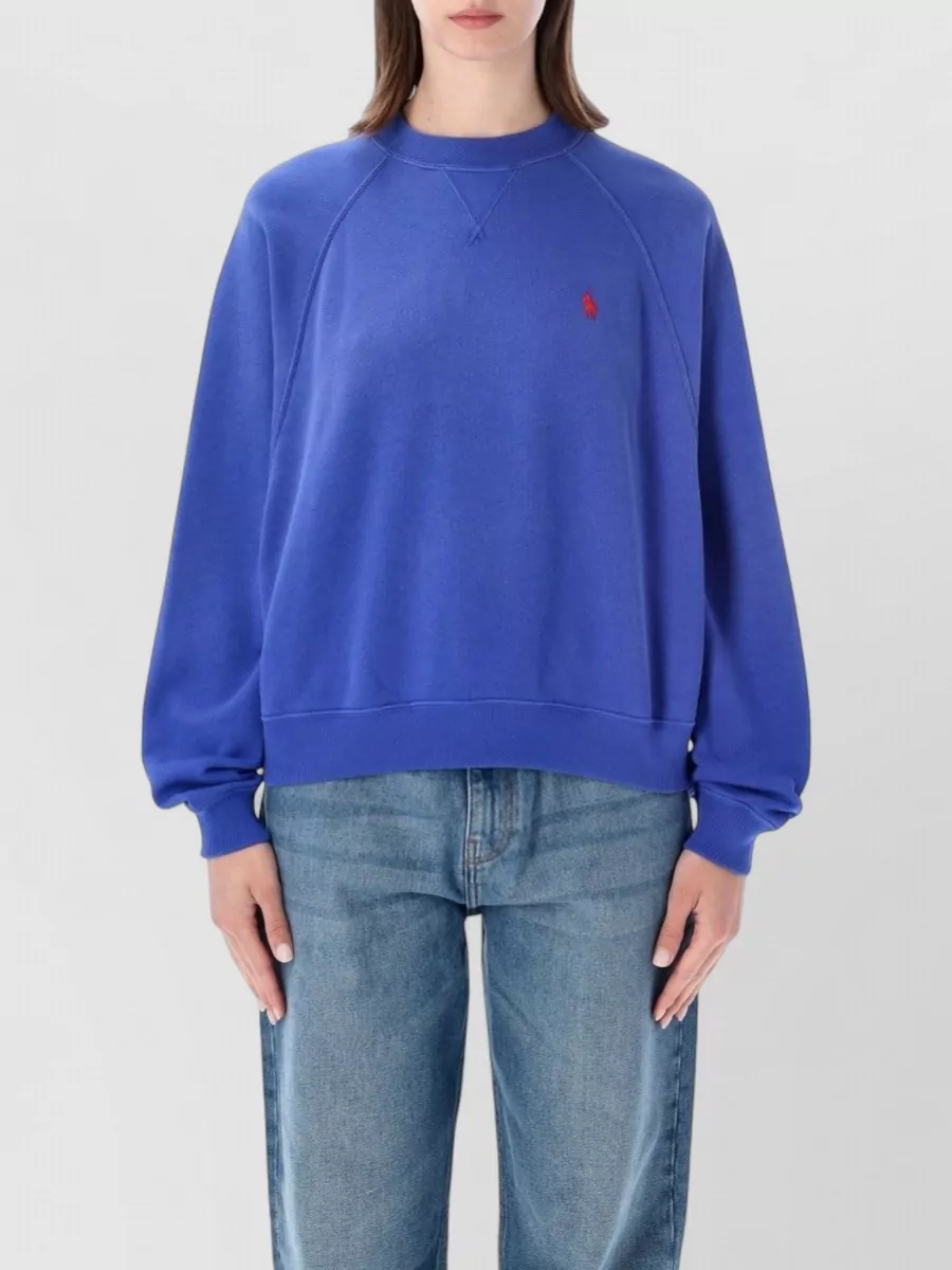 Polo Ralph Lauren Ribbed Crew Neck Long-Sleeve Sweatshirt