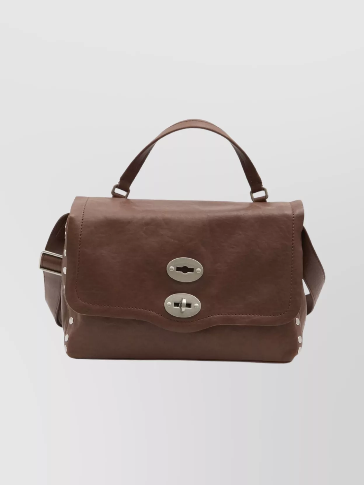 Zanellato Baby Leather Handbag And Shoulder Strap In Brown