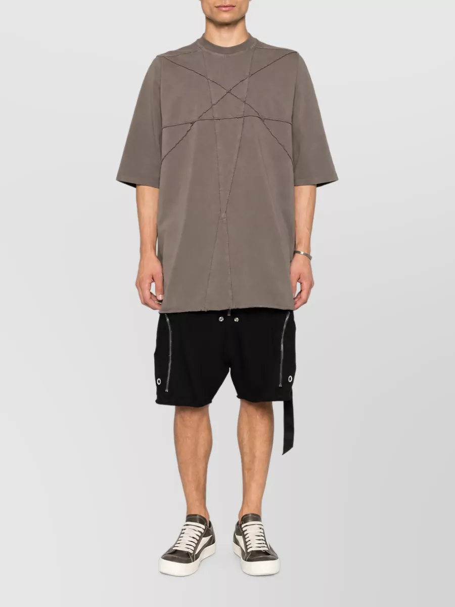 Rick Owens Drkshdw Pentagram Stitch Cotton Short-Sleeve T-Shirt