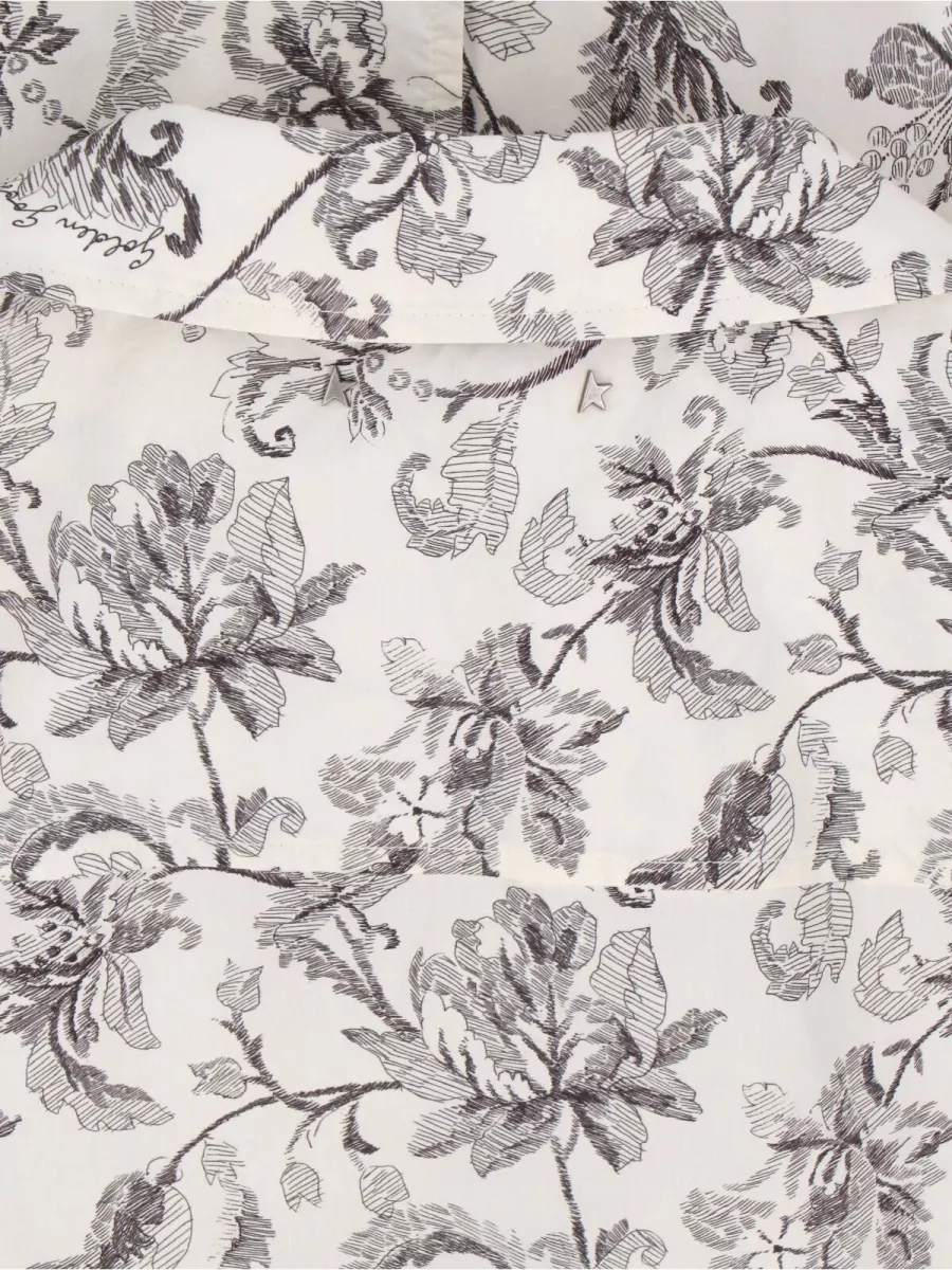 Golden Goose Short Sleeve Shirt Button Down Floral Pocket