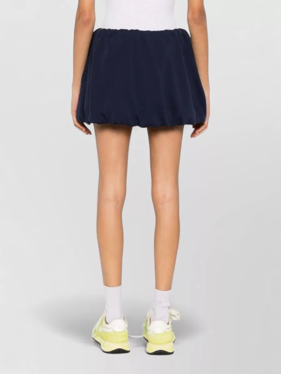 Dunst Gathered Logo-Embroidered Mini Skirt