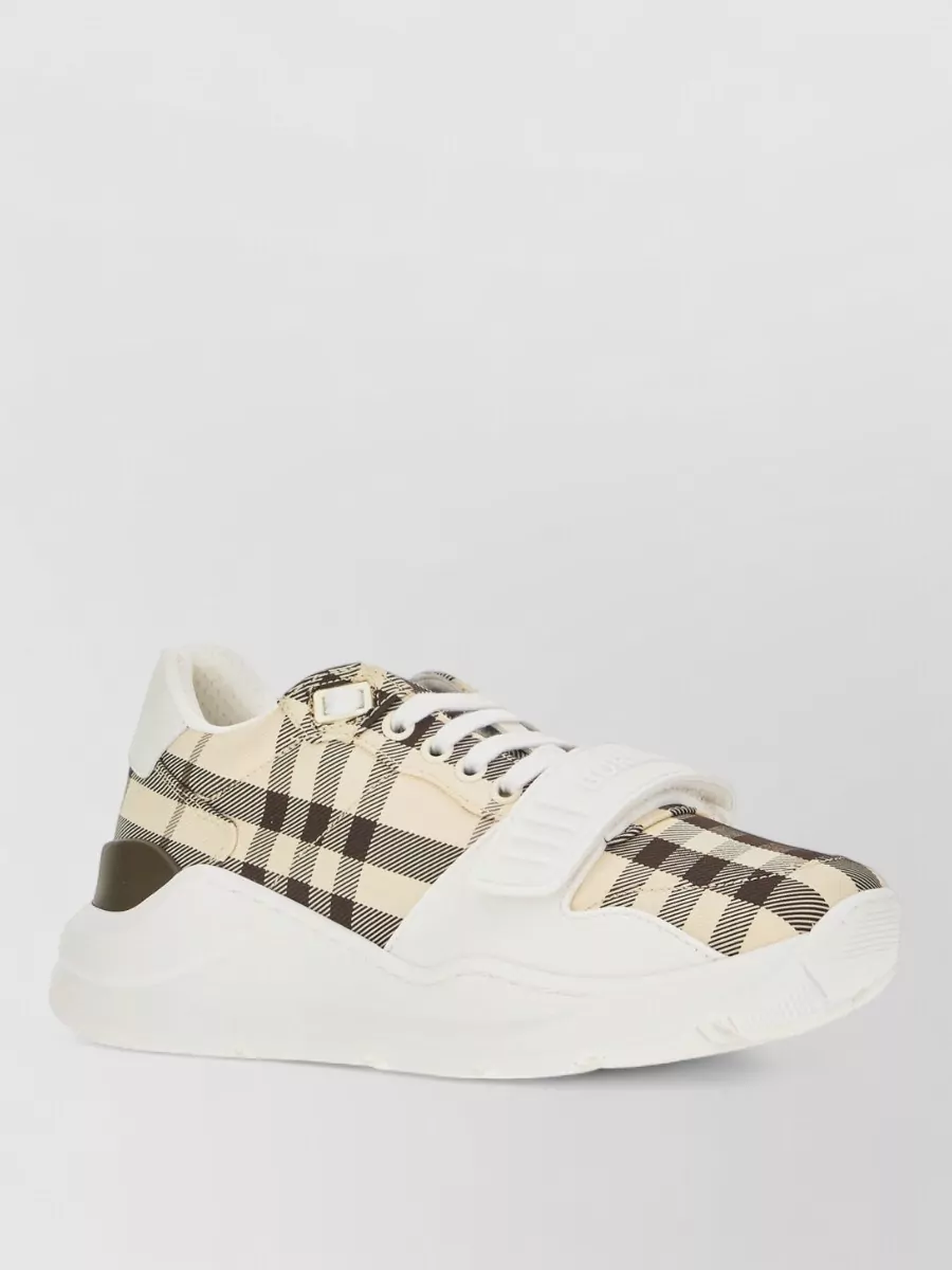 Burberry embroidered nylon low-top sneakers