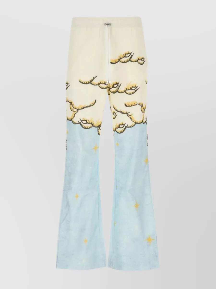 Shop Amiri Flannel Sunscape Printed Pyjama Trousers In Pastel