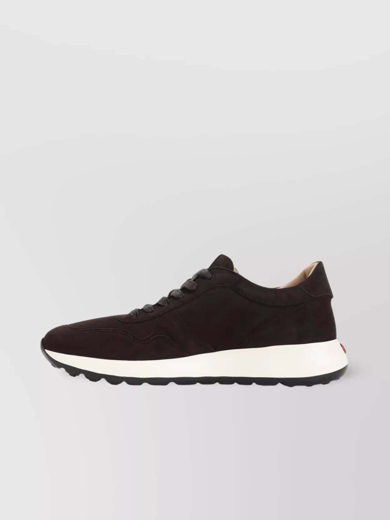 Tod's Leather Sneakers With Red Dot Detail