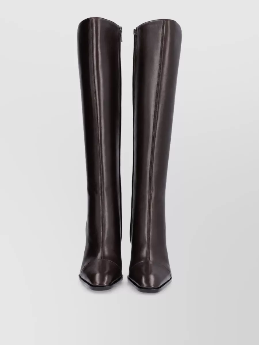 Saint Laurent lambskin knee-high boots