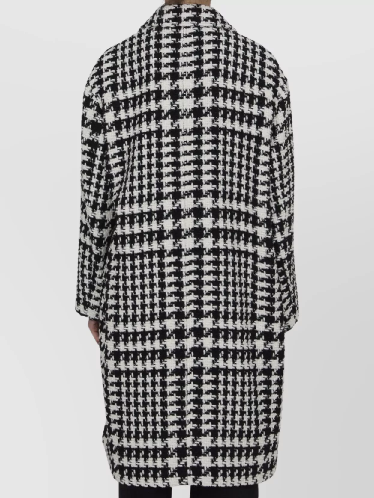 Dolce & Gabbana Dolce&gabbana Houndstooth Double Breasted Coat In Black