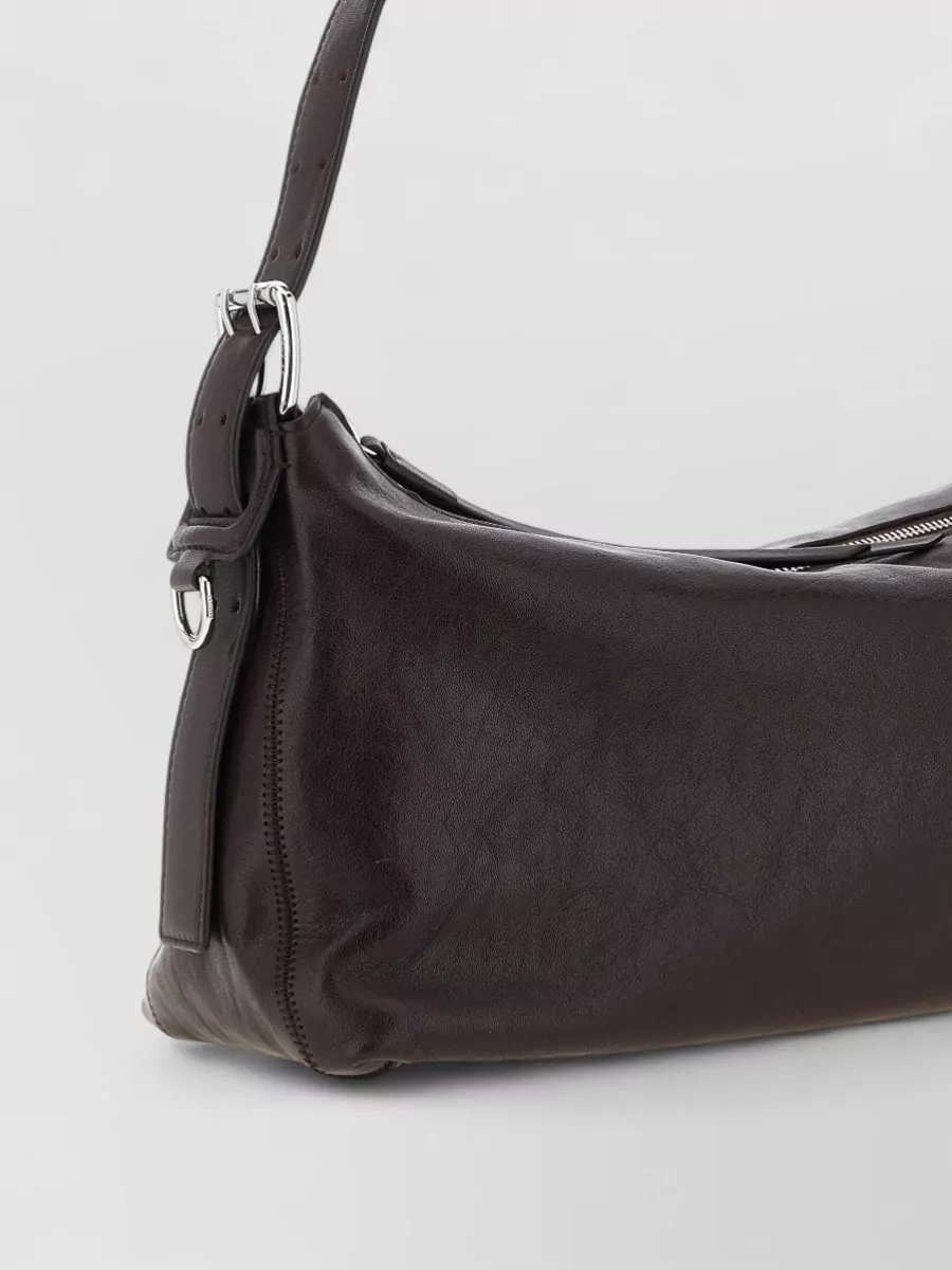 Lemaire Calf Leather Belted Baguette Shoulder Bag