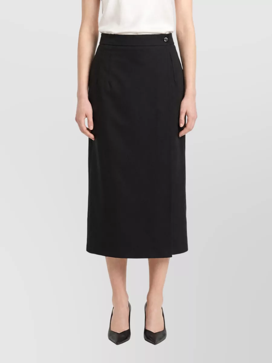 Bottega Veneta cotton wrap midi skirt
