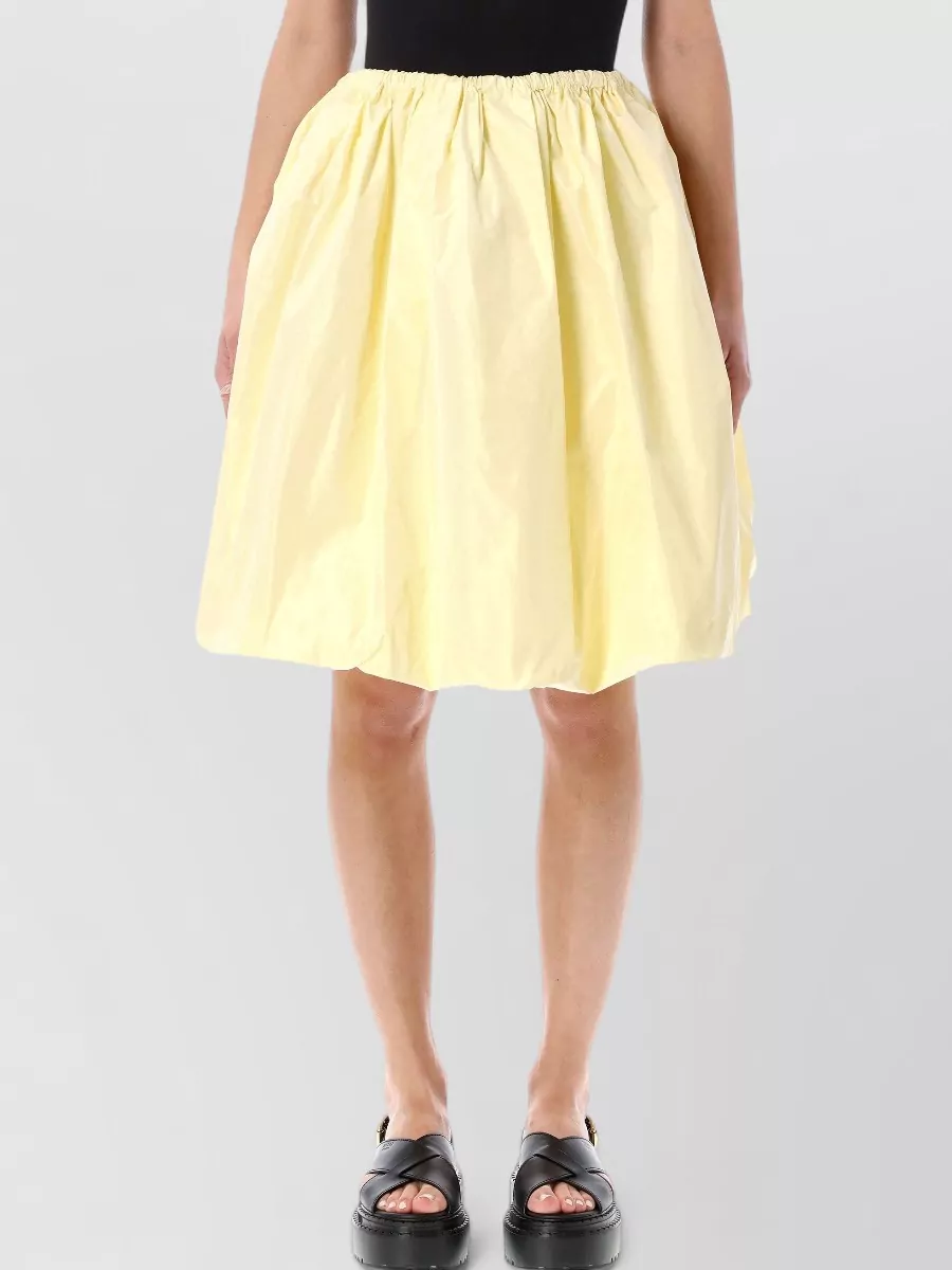 Prada Silk gathered full skirt