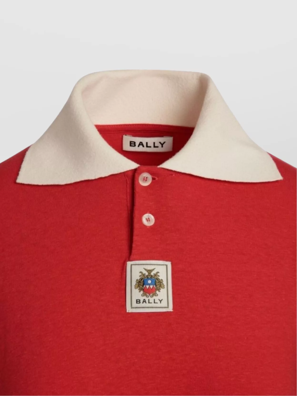 Bally Collar Contrast Polo Sleeves Straight Hem
