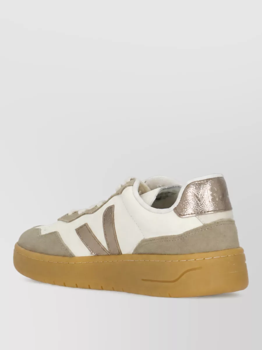 Veja leather low top lace-up sneakers