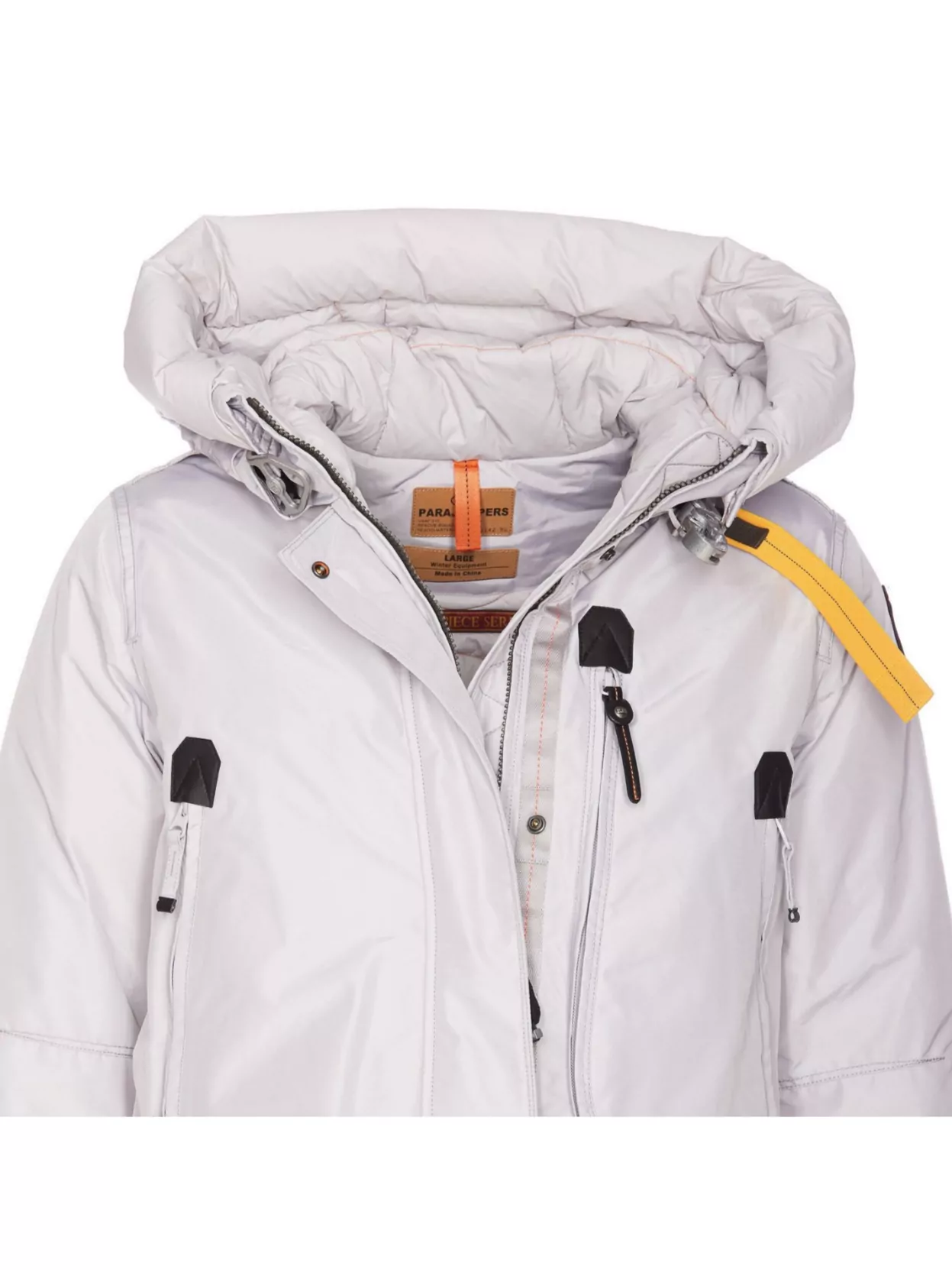Shop Parajumpers Coat Hood Adjustable Hook Detail