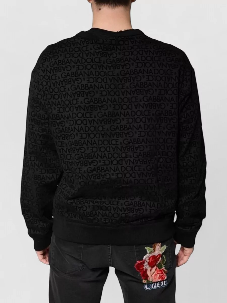 Dolce&Gabbana Cotton Monogram Crew Neck Sweatshirt