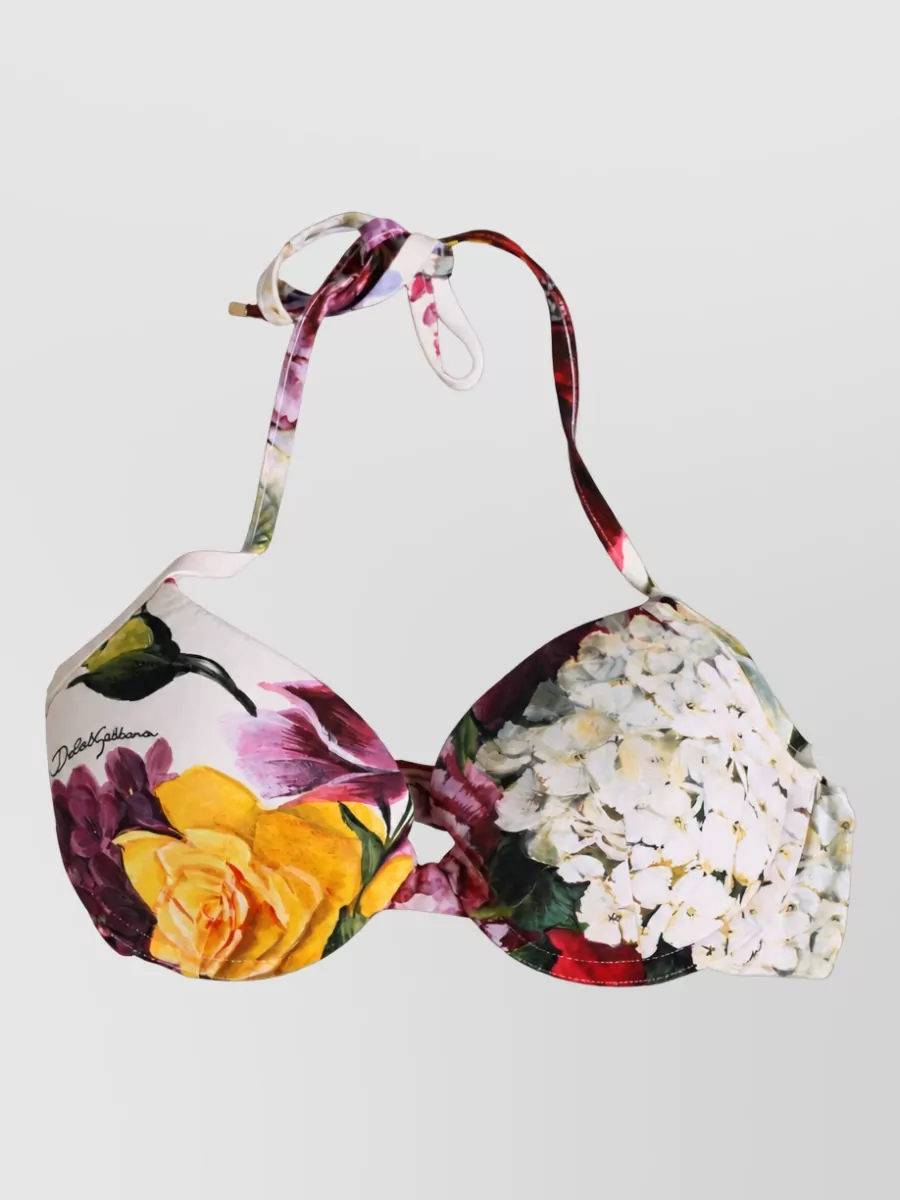 Dolce&Gabbana floral-print bikini top