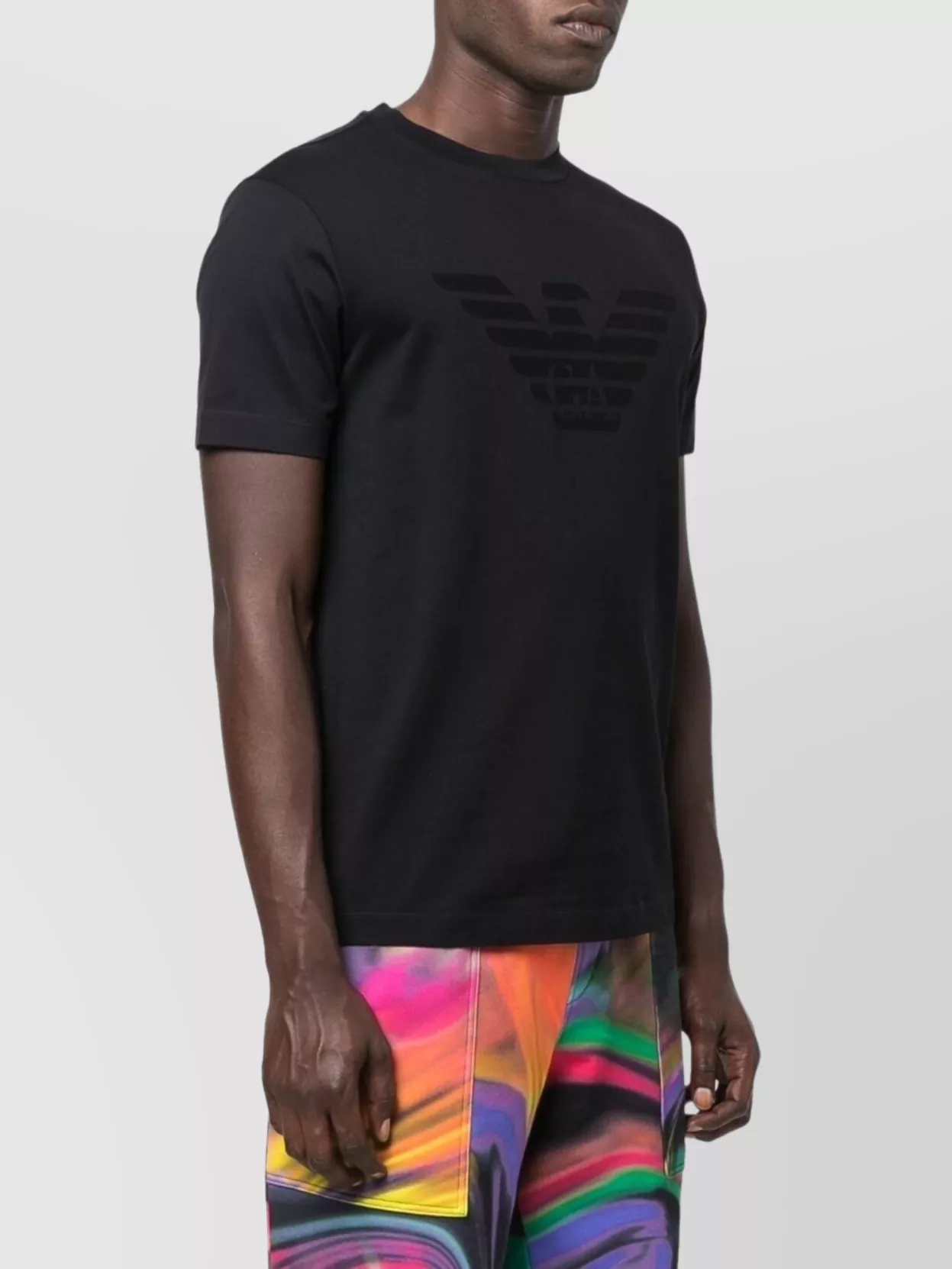 Emporio Armani Round Neck Cotton Logo T-Shirt
