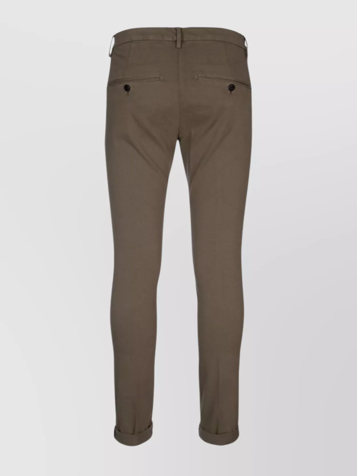Dondup Rolled Cuffs Trousers Featuring Pockets In Brown