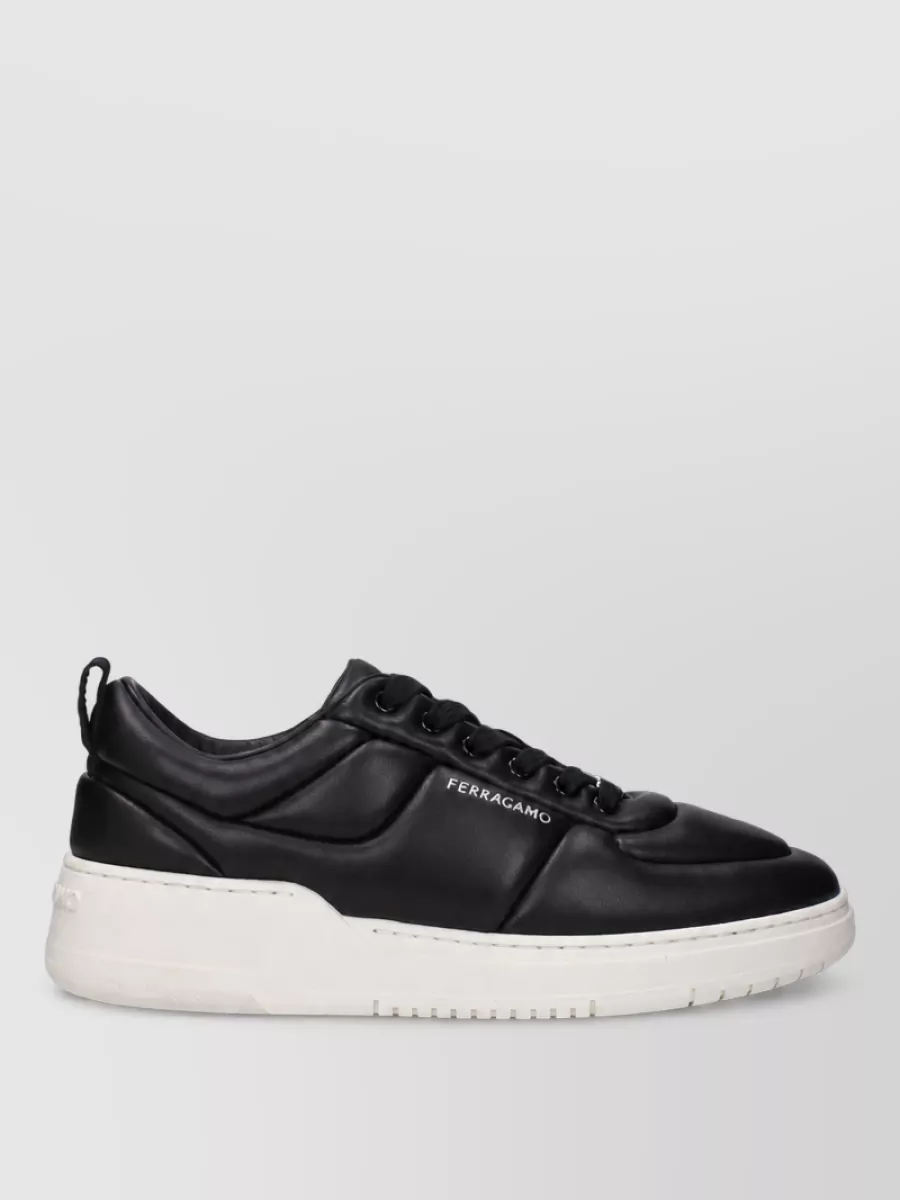 Ferragamo Leather Lace-Up Sneakers