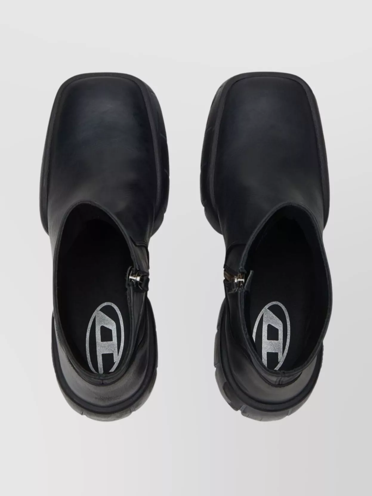 Diesel Chunky Sole Ankle Boots With Sculpted Design