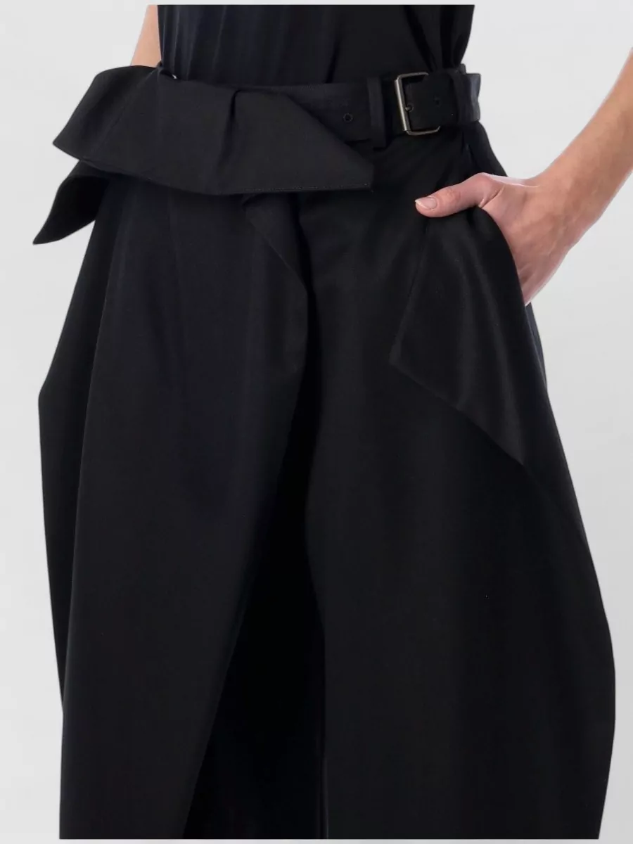 Jw Anderson Wool High-Rise Wide-Leg Trousers