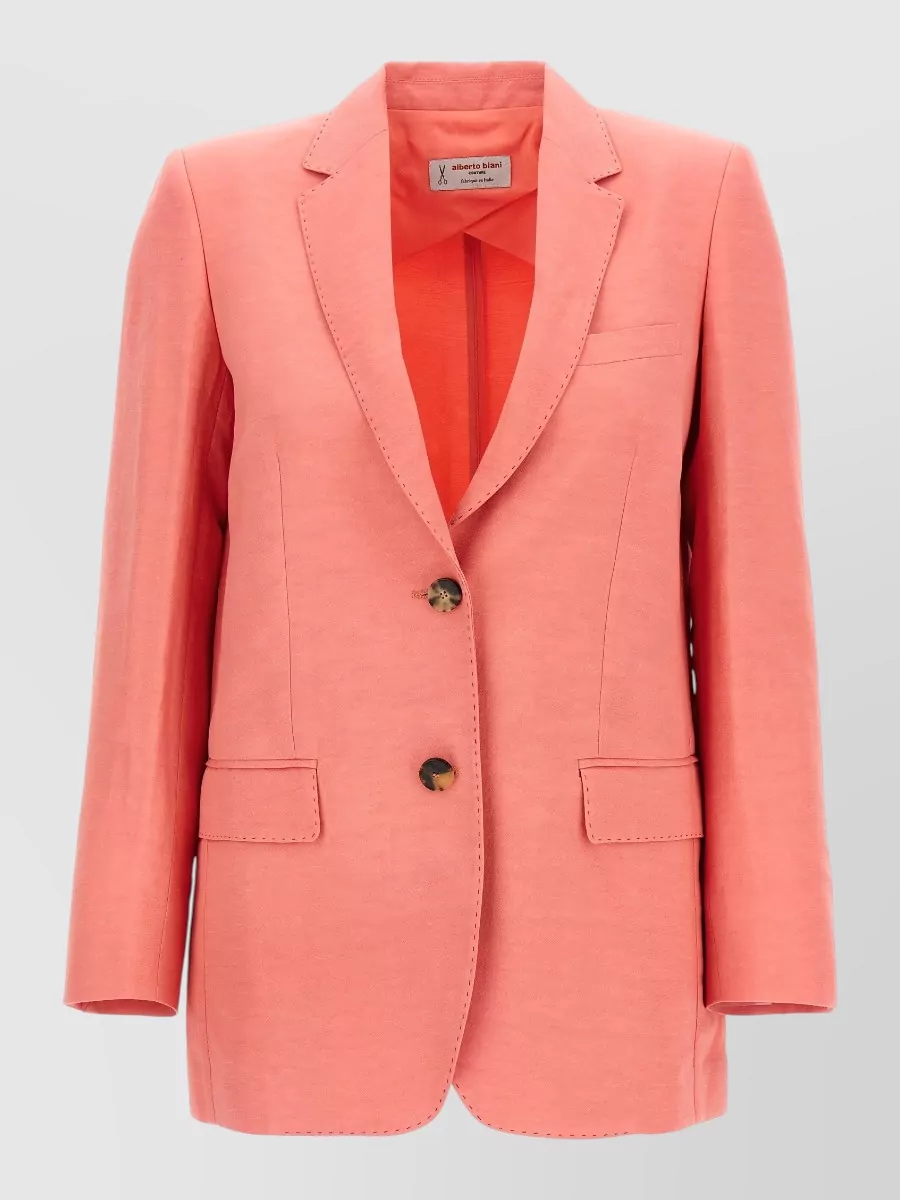 Alberto Biani linen blend single-breasted blazer