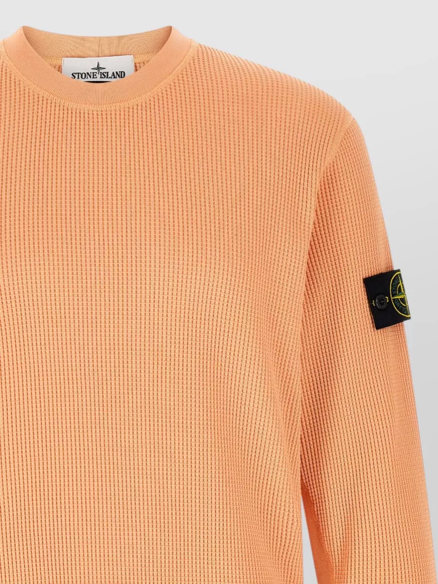 Stone Island Crew Neck Ribbed Knitwear Top
