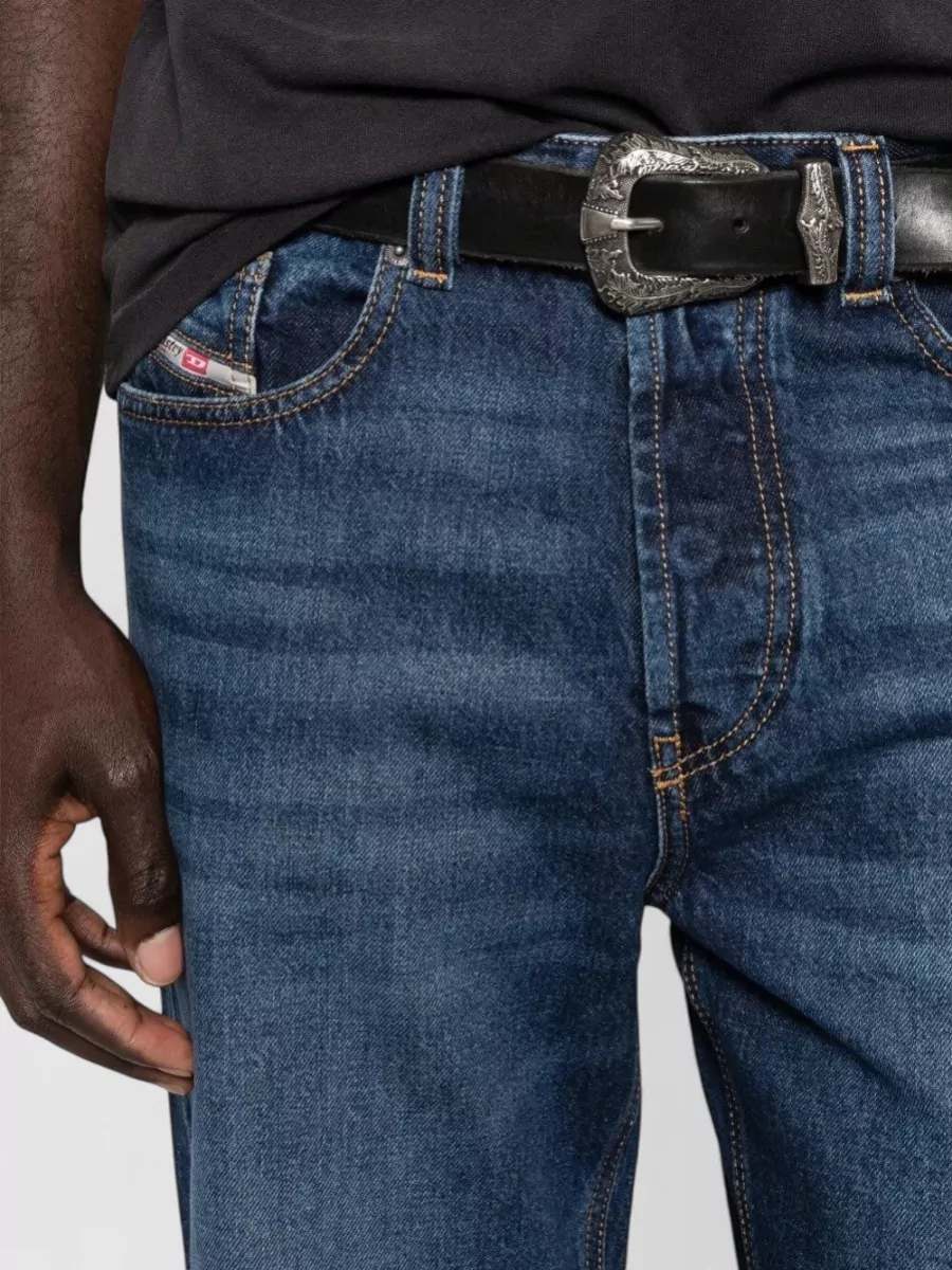 Diesel Mid-Rise Slightly Tapered Jeans