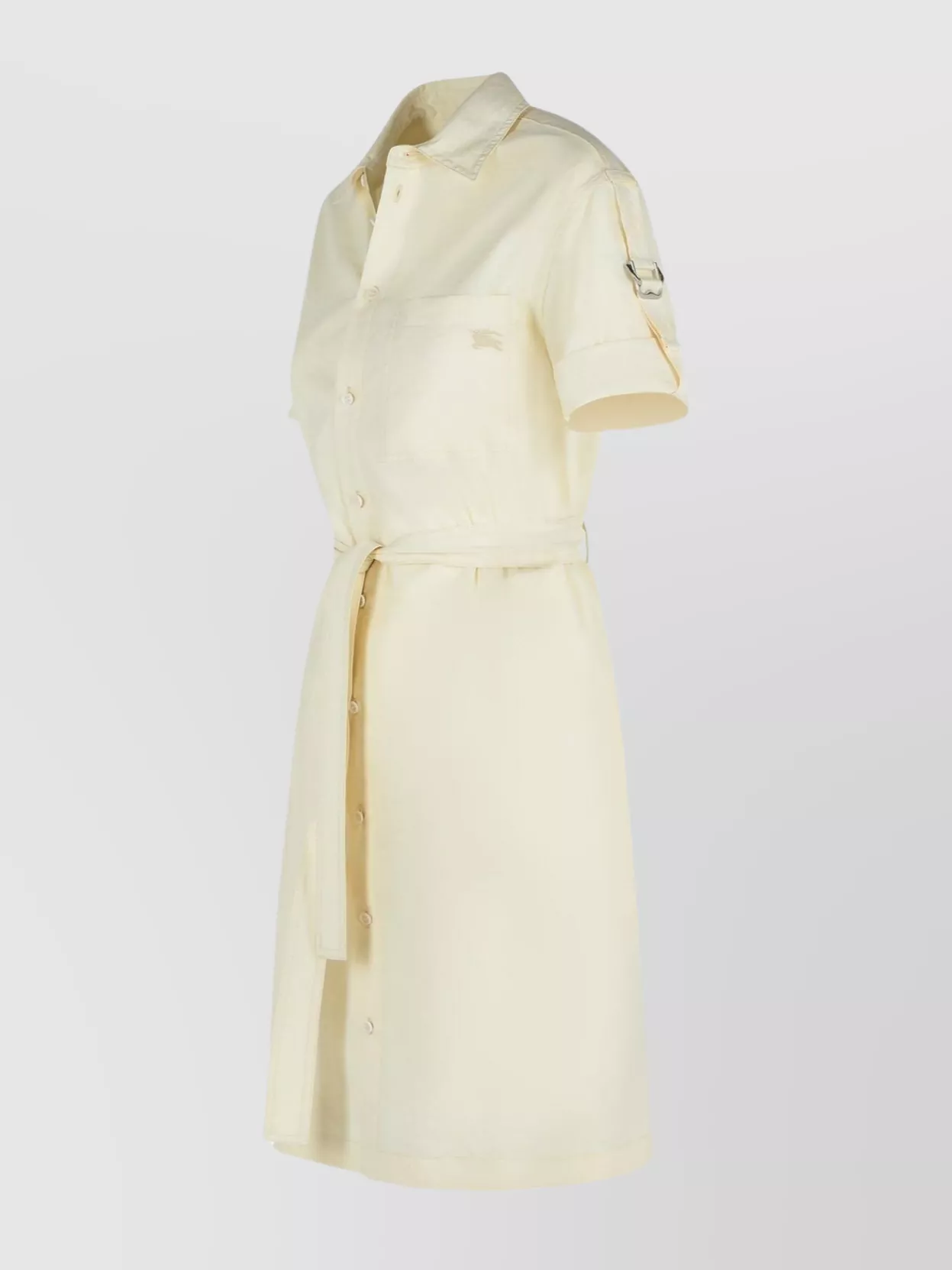 Burberry Silk Blend Dress Featuring Belted Waist
