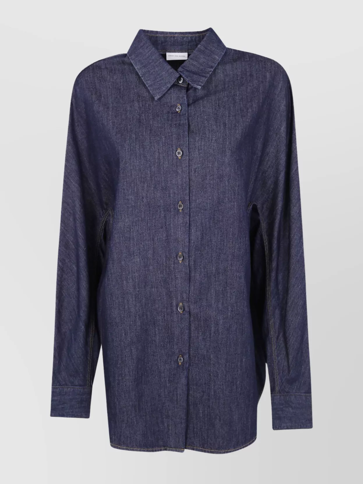 Dries Van Noten Casual Denim Long Sleeve Shirt