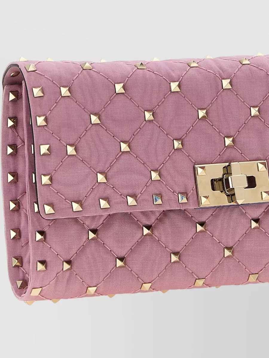 Valentino Garavani Rockstud Spike Quilted Clutch Bag