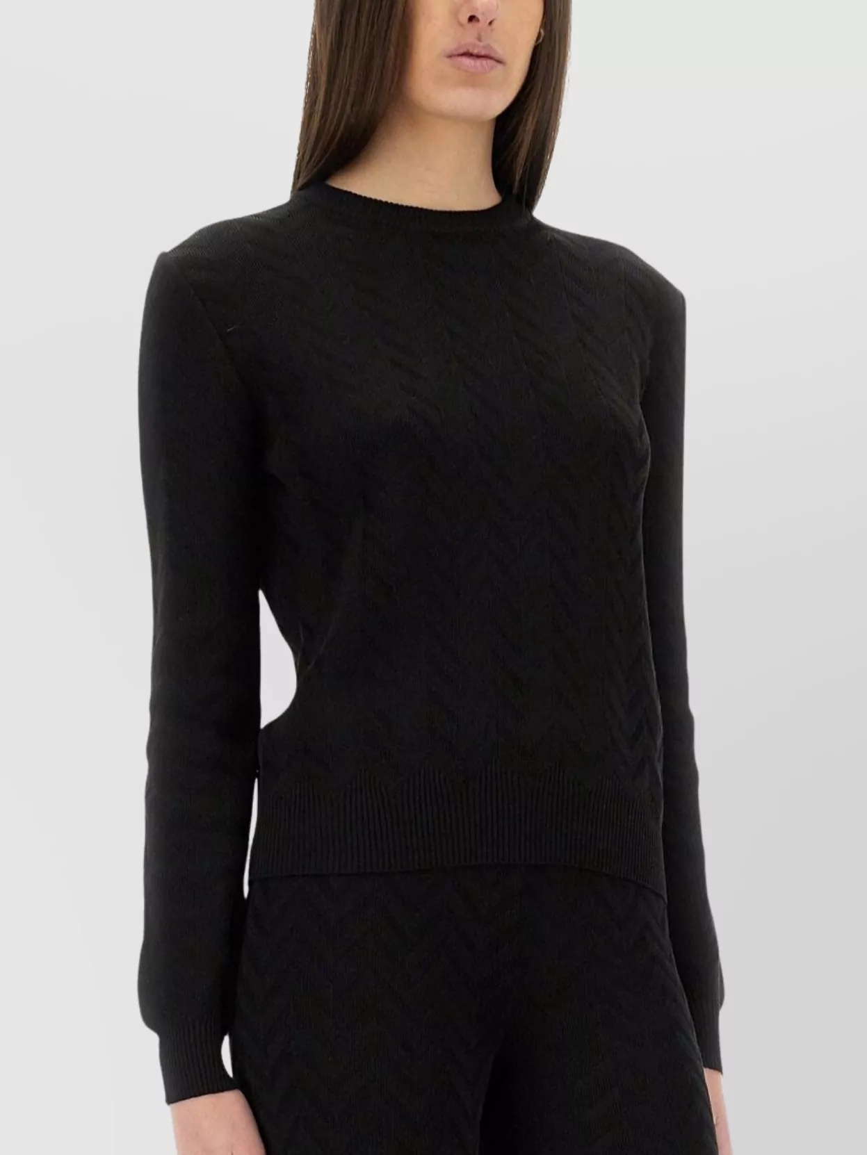 Missoni Zigzag Pattern Crew Neck Sweater