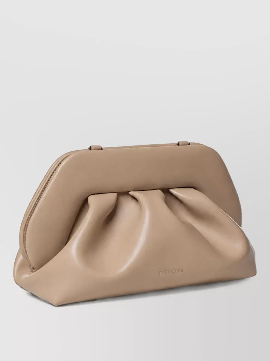 Themoiré bios medium gathered clutch bag