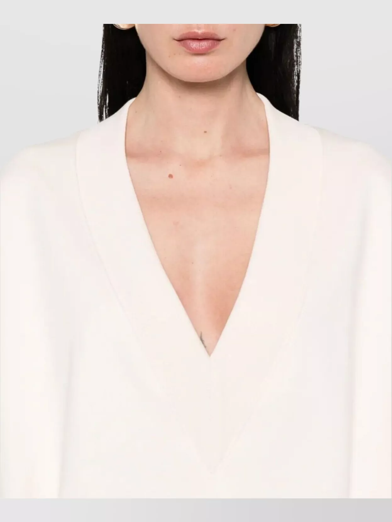 Dries Van Noten V-Neck Cap Sleeve Relaxed Knit Sweater