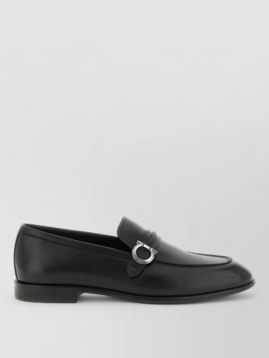Ferragamo Leather Monk Shoes
