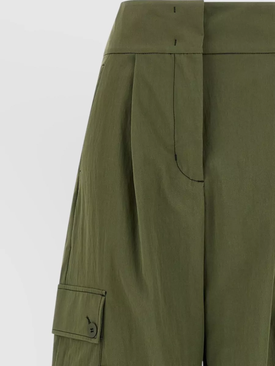Weekend Max Mara High Waist Cargo Trousers Wide Leg