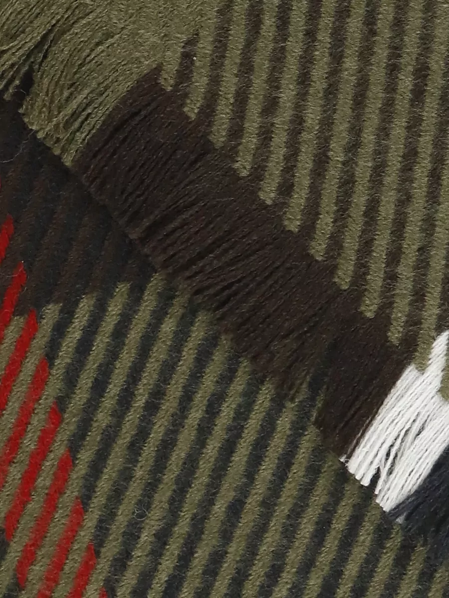 Barbour Tartan Pattern Scarf Contrasting Design Women