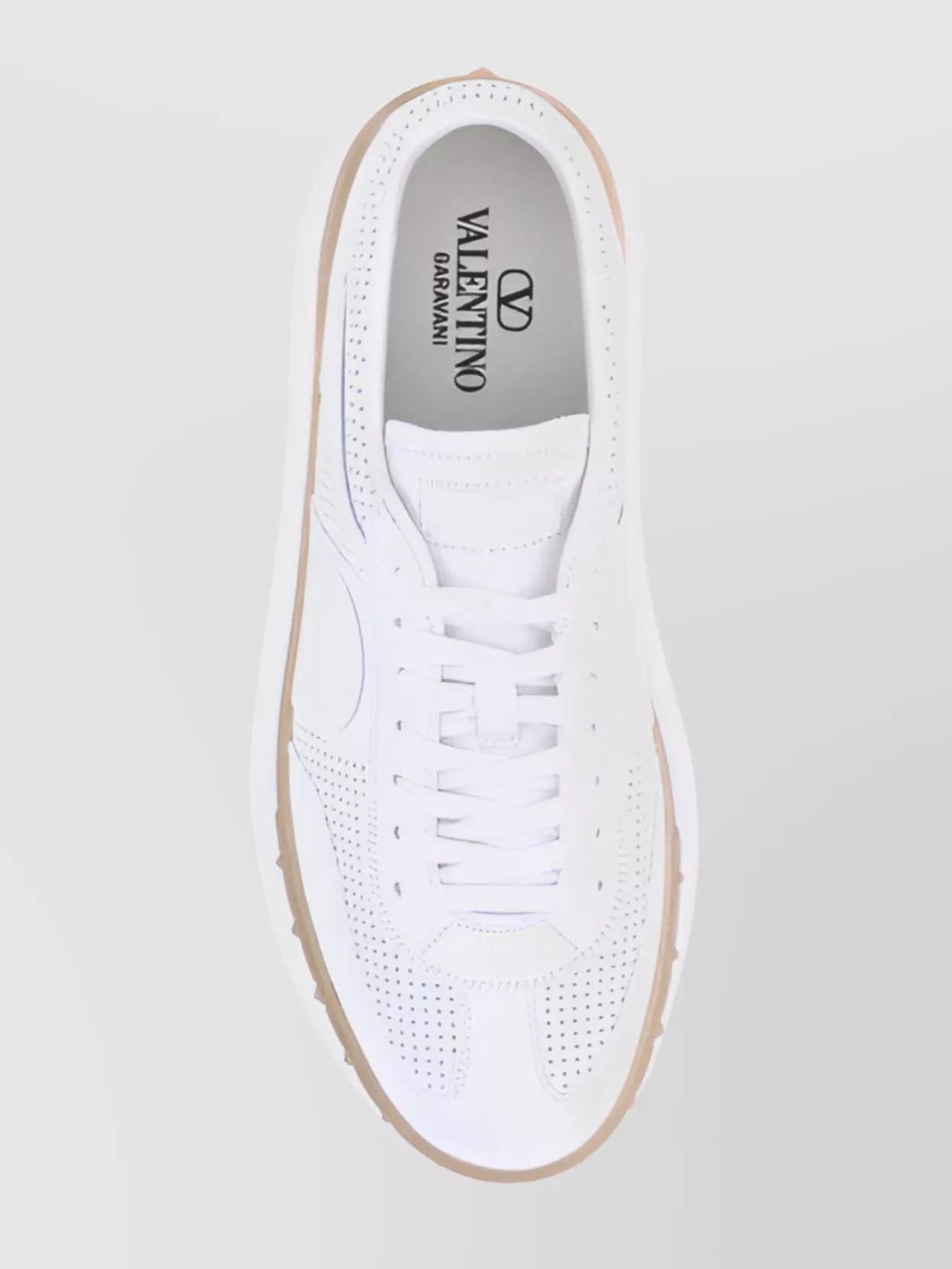 Valentino Garavani Leather Sneakers With Studded Rubber Sole