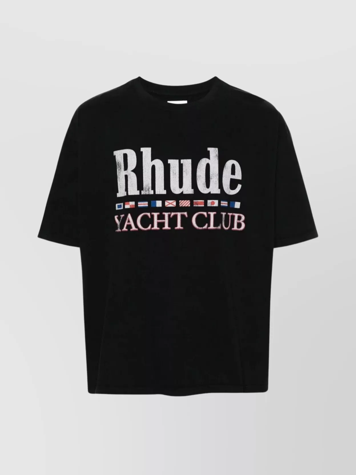 Shop Rhude Flag Print Crew Neck T-shirt
