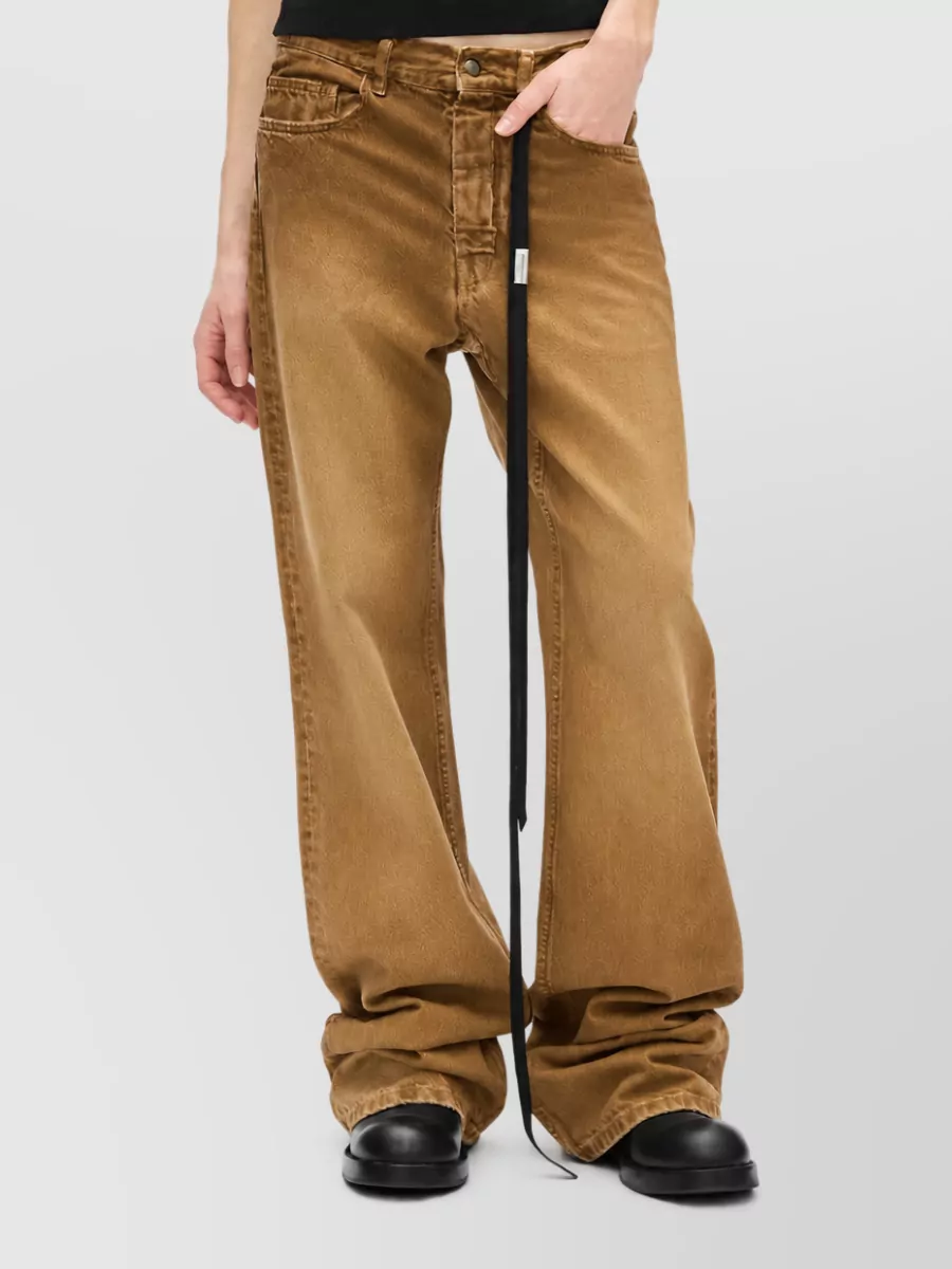 Ann Demeulemeester relaxed flared denim trousers