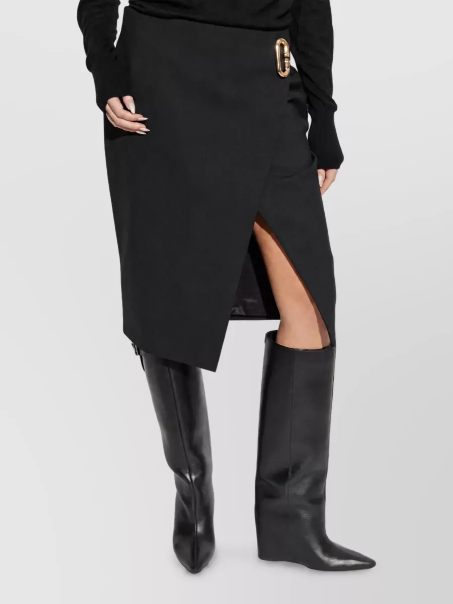 Casablanca Tailored Midi Wrap Skirt