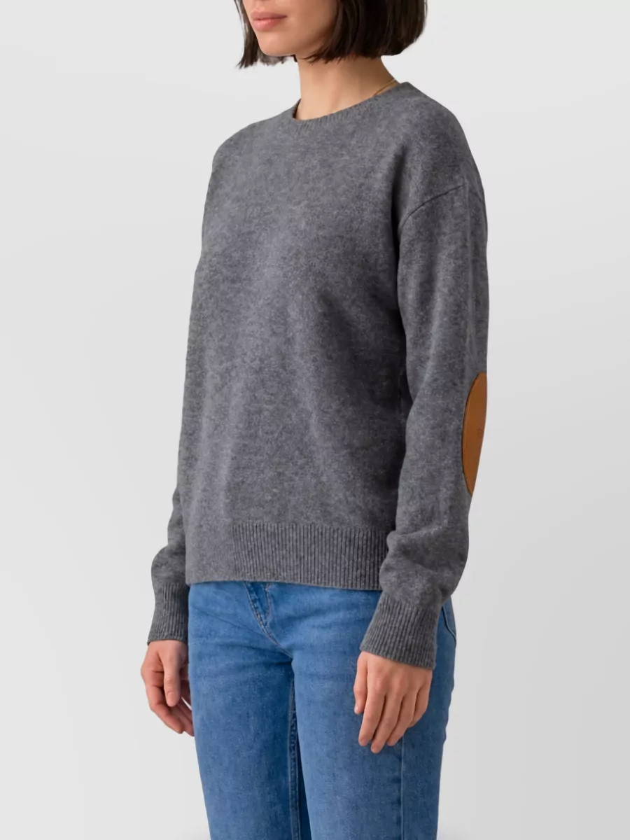 Celine Cashmere Ribbed Oversized Crew Neck Sweater