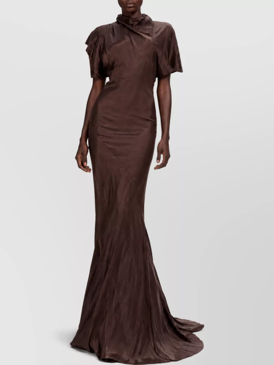 Rick Owens Long Seb Gown Dress Evening Neckline