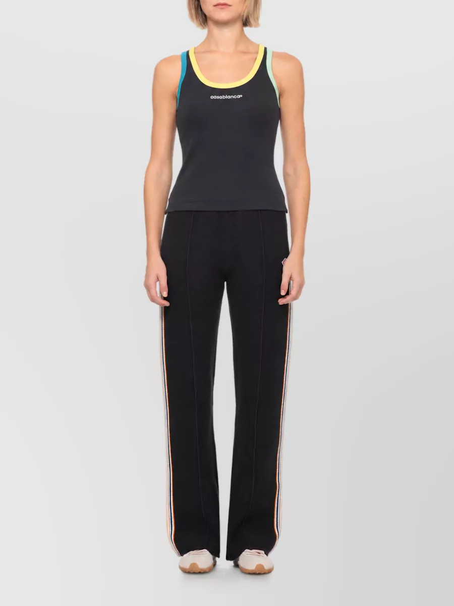 Casablanca Ribbed Sleeveless Cotton Top