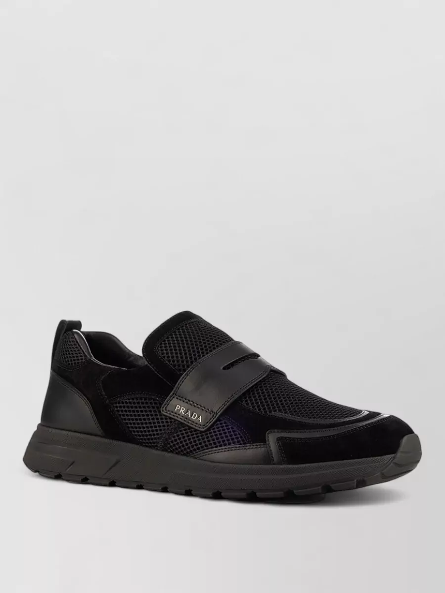 Prada leather slip-on sneakers