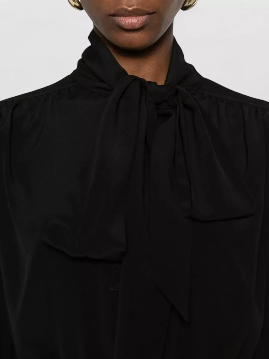 Saint Laurent Silk Lavalliere Blouse