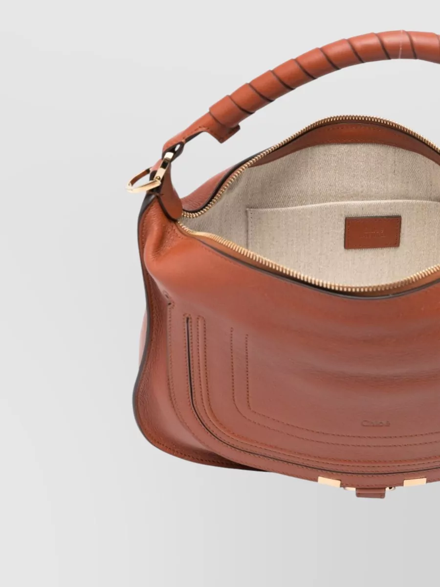 Chloé Marcie Leather Shoulder Bag Top Handle