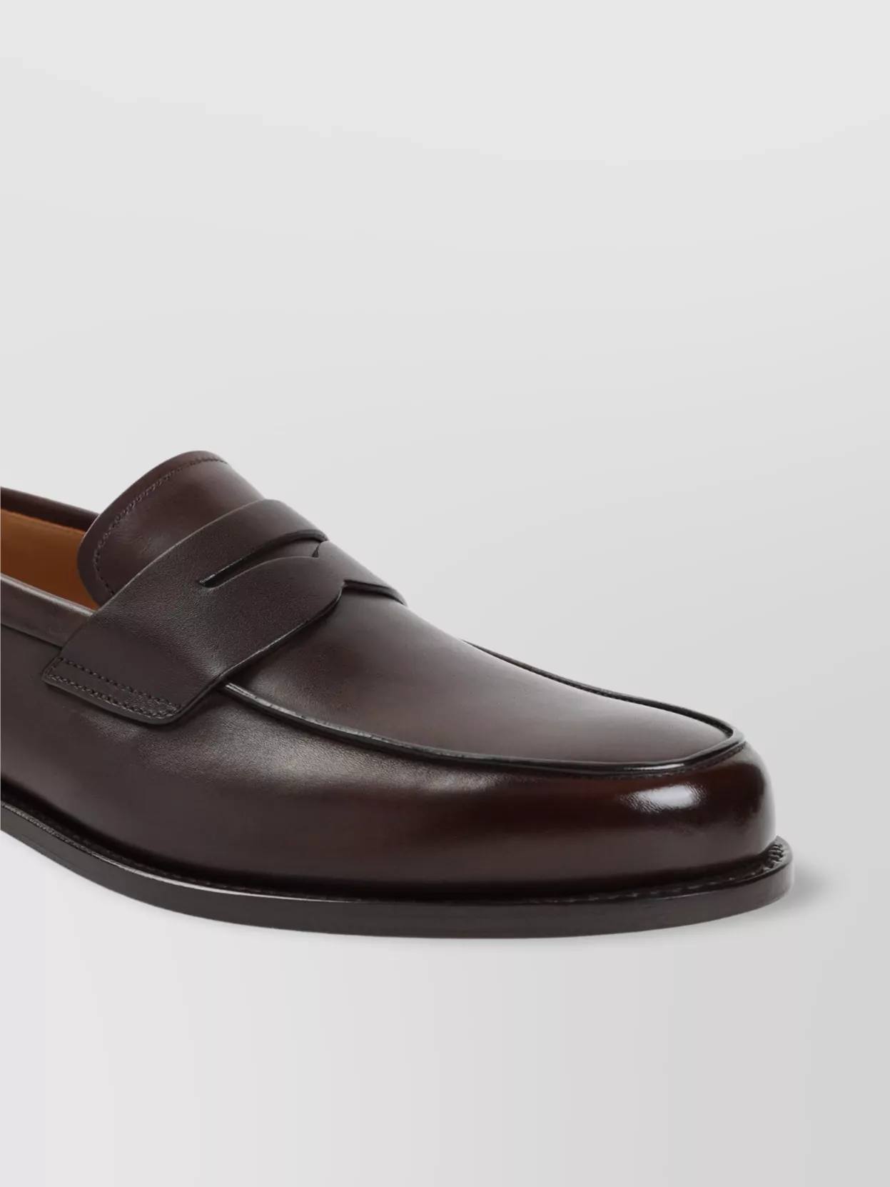 Church's Brushed Calf Leather Loafers With Penny Strap