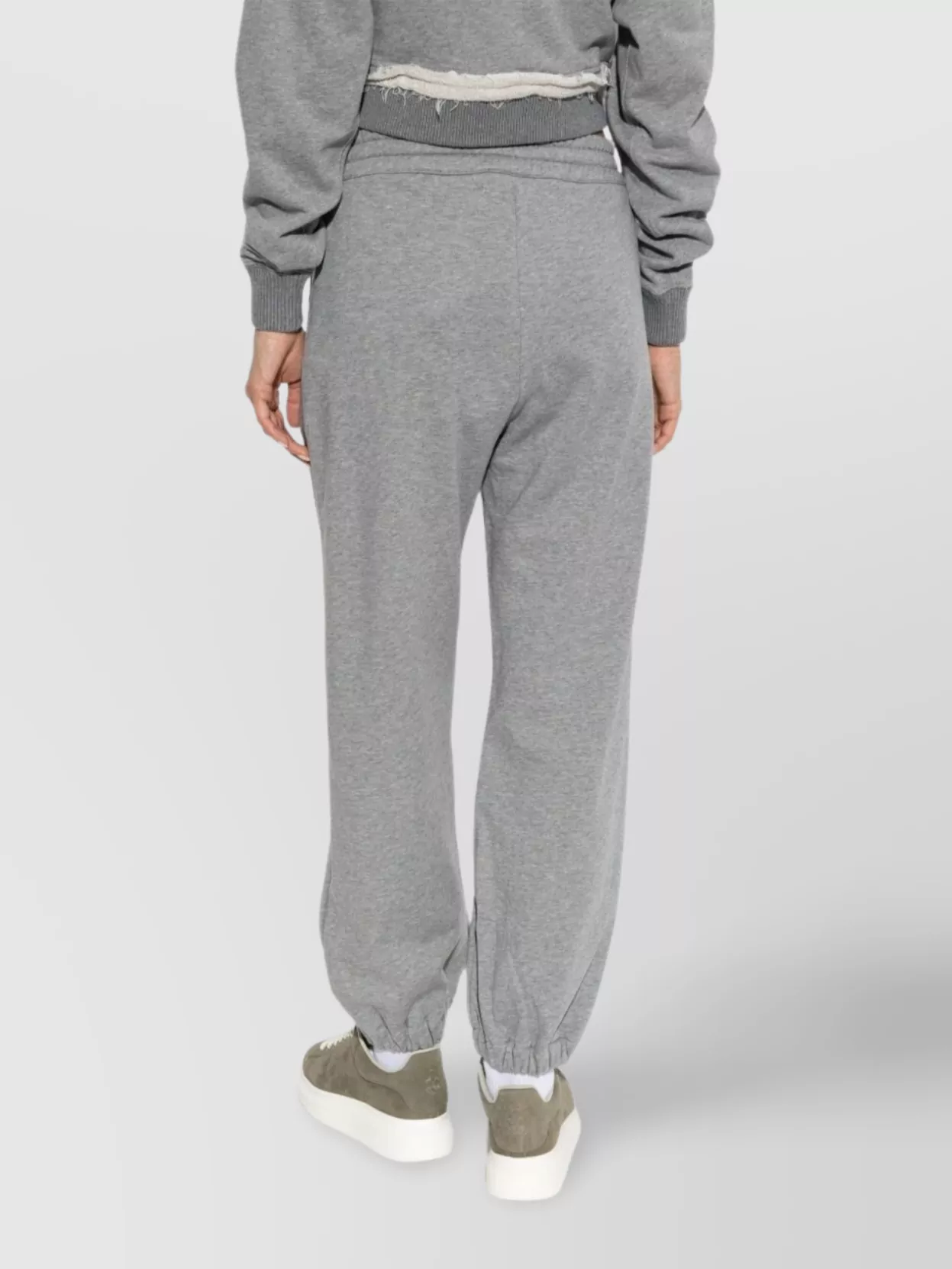 Alexander Mcqueen Logo Cotton Sweatpants With Elasticated Waistband And Ankles