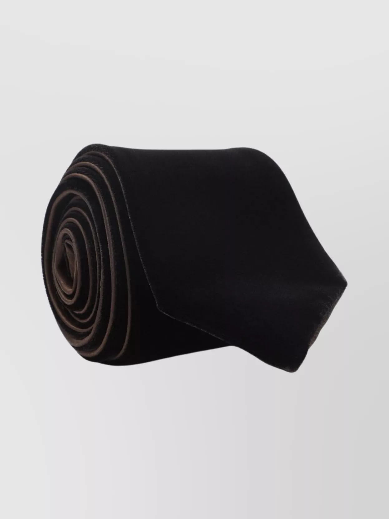 Giorgio Armani Smooth Texture Tonal Stitching Slim Tie In Black